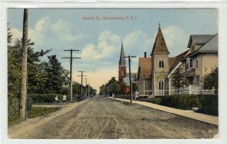 Central Street,  Summerside: Prince Edward Island Canada Postcard (c48032)