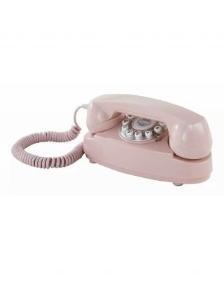 Crosley Cr59 Princess Desk Phone Push Button Technology Pink Cr59 Corded