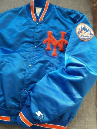 Vintage Starter York Mets Satin Bomber Jacket Men’s Size Large