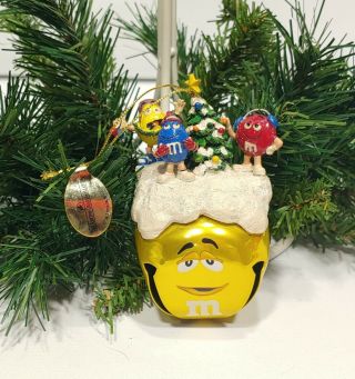 M&M ' s Sleigh Bells Christmas Ornament - Yellow by The Ashton - Drake Galleries 3