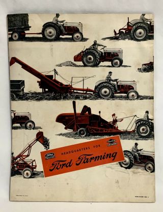 Vintage 1949 Dearborn Farm Equipment Ford Farming Brochure Tractors