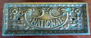 National Cash Register Brass Drawer Front For Models 313 Or 317