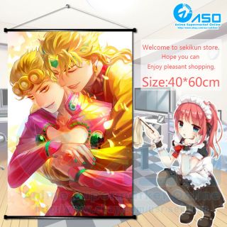 Anime Wall Scroll Poster Jojo Golden Wind Giorno Giovanna Dio Home Decor Gift