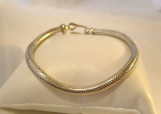 Vintage Silver Bracelet Large Snake Link 8 3/4 