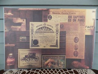 Set of 6 Vintage John Deere Country Heritage Vinyl Place Mats Placemats 2