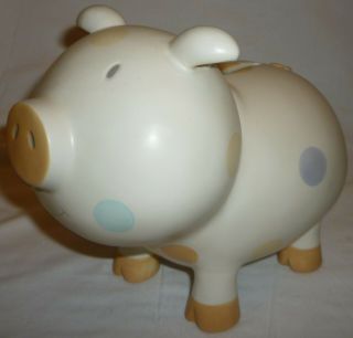 Charming Vintage Ceramic Hmk Hallmark Polka Dot Piggy Bank