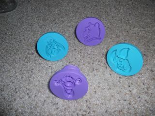 4 Winnie The Pooh Tigger Eeyore Piglet Cookie Stamps Disney