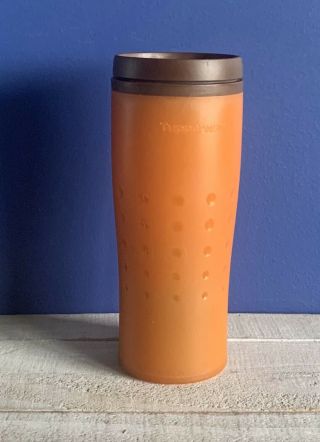 Tupperware • Insulated Commuter Mug • 16 Oz / 470 Ml • 4771• Frosted Orange