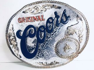 Vintage Coors Light Metal Tin Bar Sign 24 " X 19” Professional Rodeo Cowboys