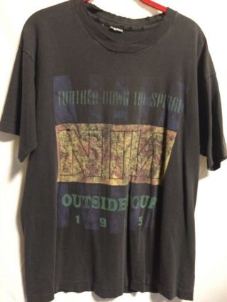 Vintage Nine Inch Nails Further Down The Spiral T - Shirt Nin David Bowie 1995 Xl