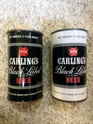 Carling’s Black Label Beer Can (2) Cans And Never Upgrade.