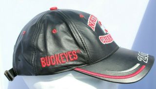 Vintage Ohio State Buckeyes 2002 National Champions 7 Time Football Leather Hat 3