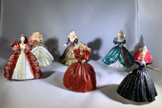 Hallmark Holiday Barbie Set Of 6 Ornaments 1993,  1994,  1995,  1996,  1997,  1998