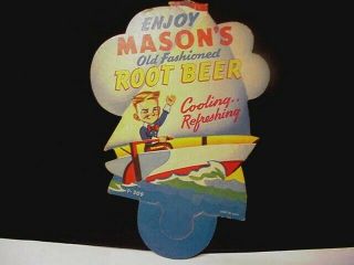 Vintage Cardboard Sign " Enjoy Mason 
