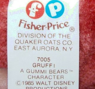 Fisher Price Disney ' s 1985 Gummi Bear Gruffi 15 