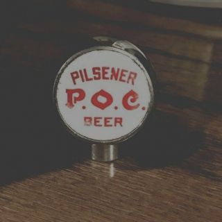 Vintage Poc Pilsener Beer Standard Brewing Co Ball Tap Knob Cleveland Oh Ohio