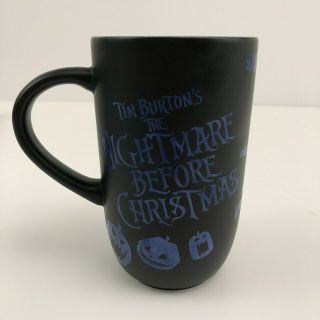 Disney Store Jack Skellington Nightmare Before Christmas Mug Blue Black