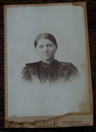 Vintage Black And White Cabinet Card Photo,