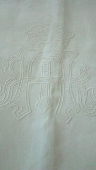 Vintage Henley Royal Regatta Irish Linen Tablecloth Old Stock Medal