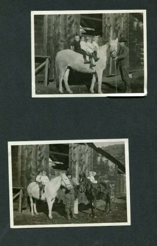 Vintage Photos Boys & Girls On Horse By Barn On Farm 985030