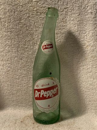 Odd 10oz Dr.  Pepper Bottle Cap Acl Soda Bottle With Curved Neck Phoenix,  Arizona