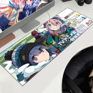 27 " Large Size Mousepad Anime Laid Back Camp Knit Mouse Pad Otaku Gaming Mat
