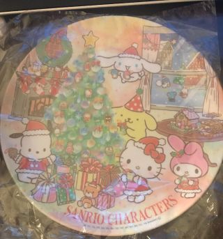 Sanrio Characters Christmas Holiday Plate/dish Hello Kitty Pochacco Purin