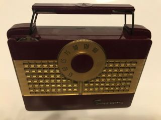 Vintage Emerson Model 704 Am Portable Tube Receiver Made In Usa