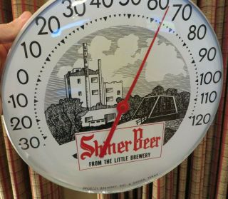 Shiner Beer Spoetzl Factory Brewery Texas Round Metal Glass Front Thermometer 12