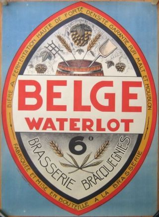 Belgian Beer 1920 Advertising Poster - 
