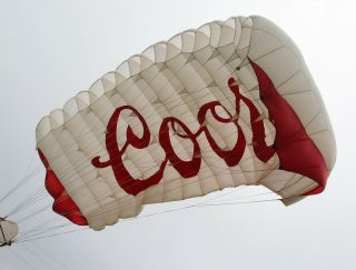 Raider - 220sq ft skydiving parachute canopy 9 cell F111 - COORS logo 3
