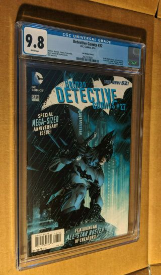 Batman Detective Comics 27 1st Print 1:50 Jim Lee Variant Cgc 9.  8 Nm,  /m