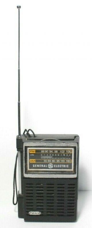 General Electric Vtg Portable Am/fm Transistor Radio Model No 7 - 2506b