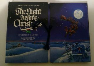 Vintage Hallmark Pop Up Book " The Night Before Christmas " 1988 Clement C.  Moore