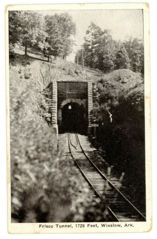 Winslow Arkansas Ar - Frisco Railroad Tunnel - Postcard
