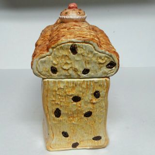 Cookie Jar Heritage Collectibles Baked Raisin Bread Loaf Muffin Top Handle
