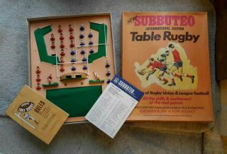 Vintage Subbuteo Table Rugby 1971 International Edition.  England V Wales