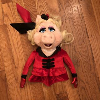 Disney Miss Piggy Hand Puppet By Madame Alexander,  Red Dress Plush Muppet