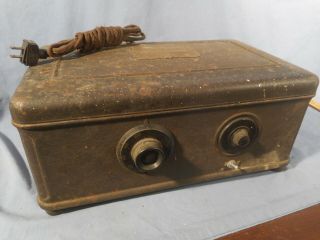 Atwater Kent Model 46 Metal Case Vintage 1929 ? Tube Radio Un -