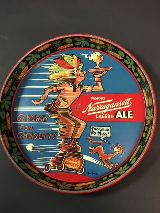 Vintage Dr.  Seuss Narragansett Beer Tray