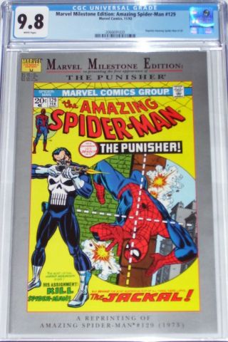 Marvel Milestone Edition Spider - Man 129 Cgc 9.  8 1st Punisher Reprint
