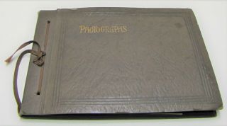 Vintage Photograph Album With Black And White Photographs
