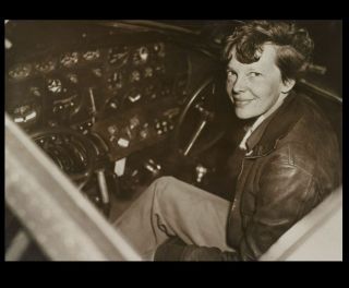 1937 Amelia Earhart Photo Flight Gear Electra Cockpit Airplane
