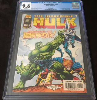 Marvel Incredible Hulk 449 Cgc 9.  6 First Appearance Of The Thunderbolts Hot