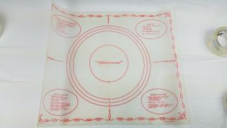 Tupperware 1965 Red Pastry Biscuit Mat Roll Out Dart Industries