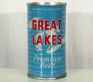 Great Lakes Flat Top Beer Can Drewrys South Bend,  Indiana Schoenhofen Edelweiss,