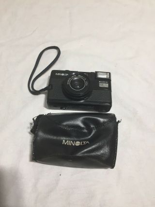 Minolta Hi - Matic Gf 35mm Film Camera Flash Case Vintage