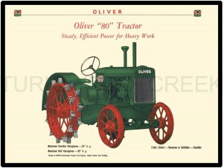 Oliver 80 Tractor 9 " X 12 " Aluminum Sign