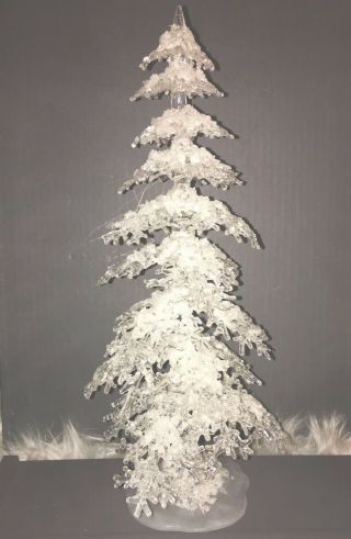 Dept 56 Village Accessories Large 13” Icy Tree Christmas Decor