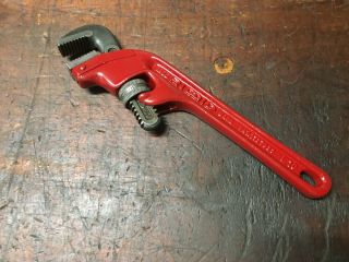 Vintage Ridgid Heavy Duty Pipe Wrench/stilsons E10 Made In Usa Plumbing Tools